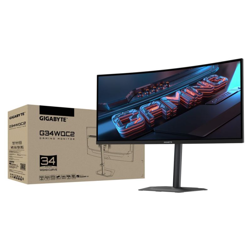 Монитор Gigabyte 34" Gaming VA Black Curved 200Hz (G34WQC2)