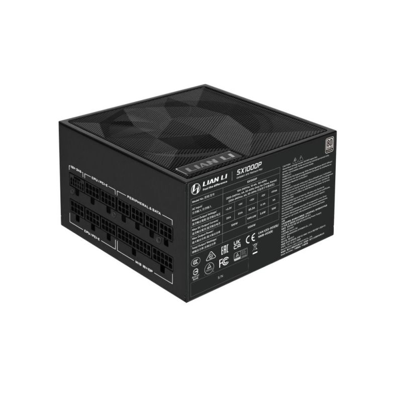 Блок живлення Lian Li SX1000P Black, EU Cord (G9P.SX1000P.B000.EU)