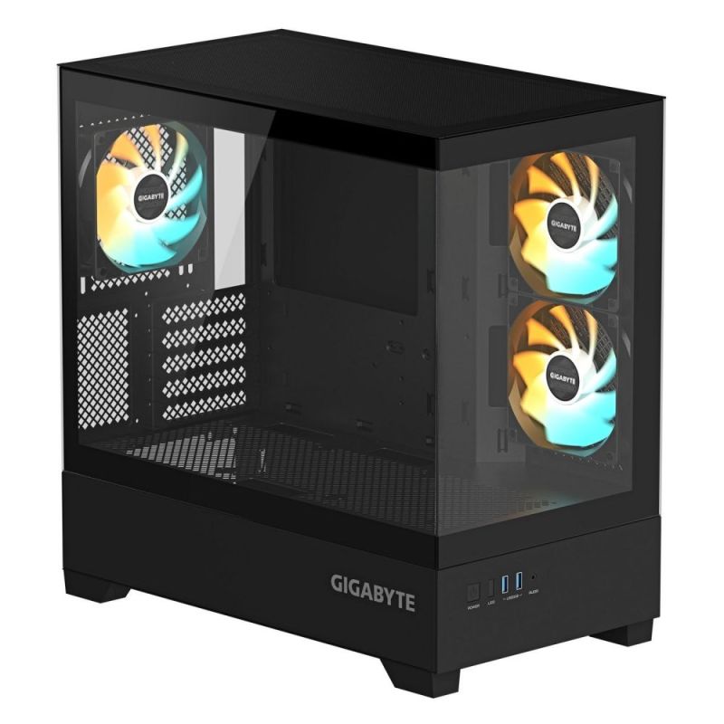 Корпус Gigabyte C201 Panoramic Tempered Glass Black без БП (GB-C201P)
