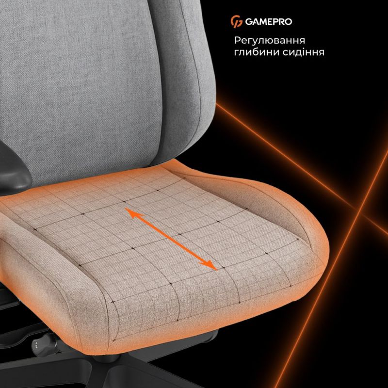 Кресло для геймеров GamePro Fabric Grey (GC925G)