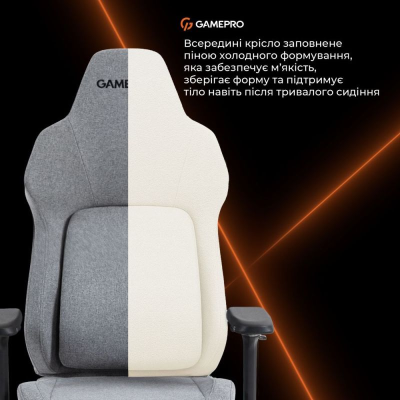 Кресло для геймеров GamePro Fabric Grey (GC925G)