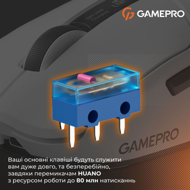 Мышь беспроводная GamePro Genesis Ranker White (GM012W)