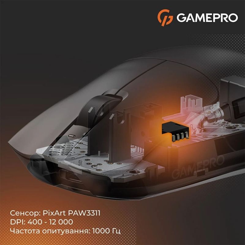 Миша бездротова GamePro Genesis Wizard Black (GM160B)
