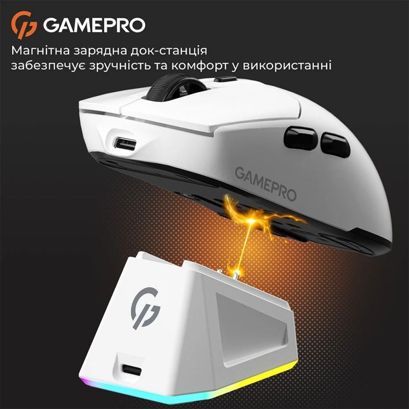 Миша бездротова GamePro Genesis Airmaster White (GM167W)