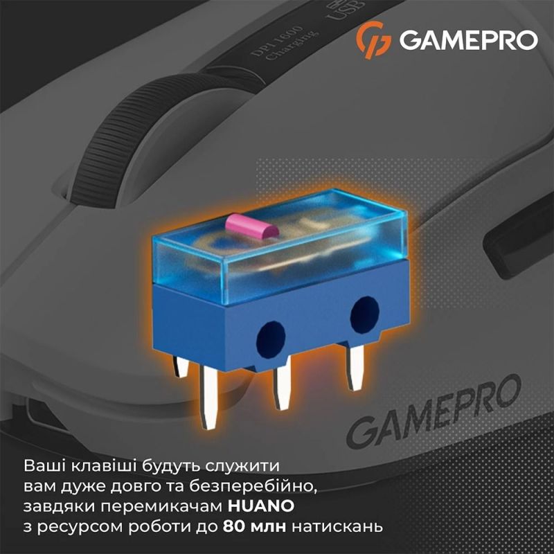 Миша бездротова GamePro Genesis Airmaster White (GM167W)