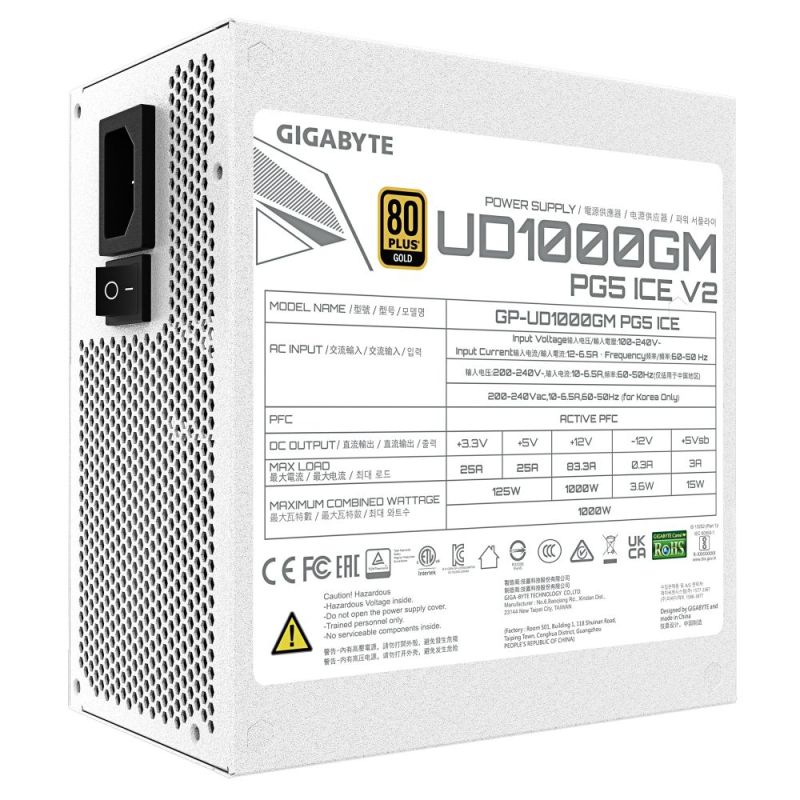 Блок живлення Gigabyte GP-UD1000GM PG5 V2 ICE 1000W (GP-UD1000GM PG5 ICE)