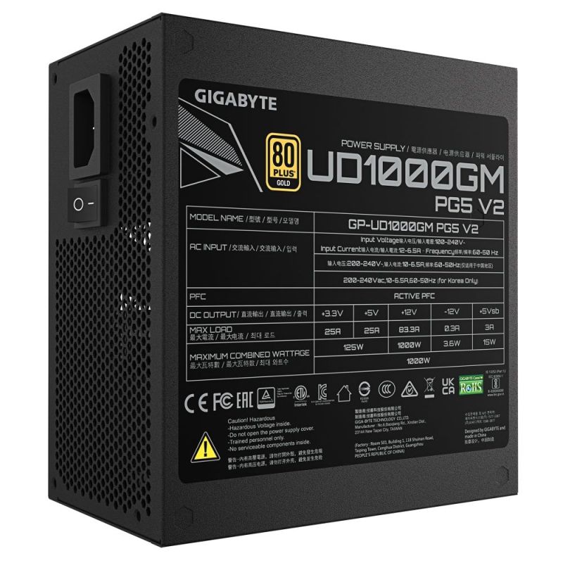 Блок живлення Gigabyte 1000W (GP-UD1000GM PG5 V2)