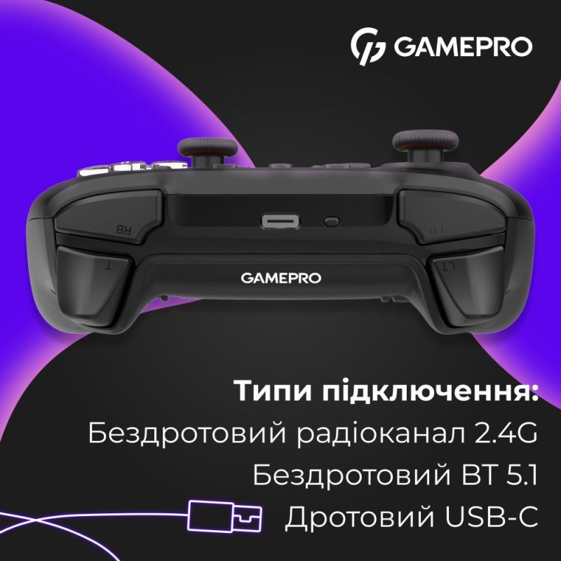 Геймпад GamePro с зарядной станцией Black (GPX13BDOC)