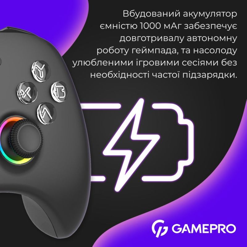 Геймпад GamePro с зарядной станцией Black (GPX13BDOC)