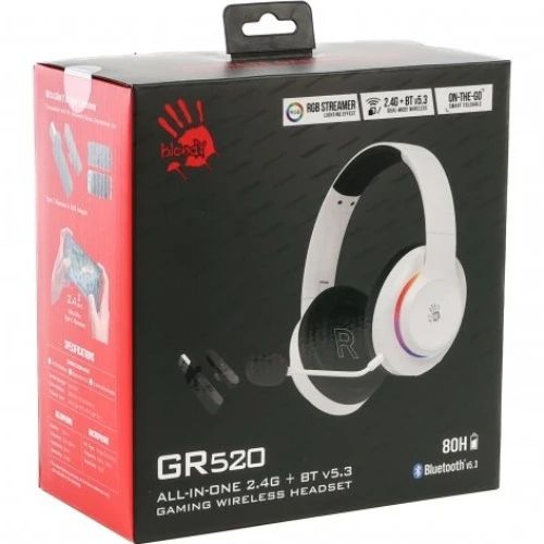 Bluetooth-гарнитура Bloody GR520 White (GR520 (White))