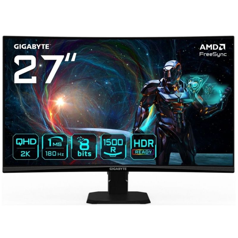 Монітор Gigabyte 27" VA Black 180Hz Curved (GS27QCA)