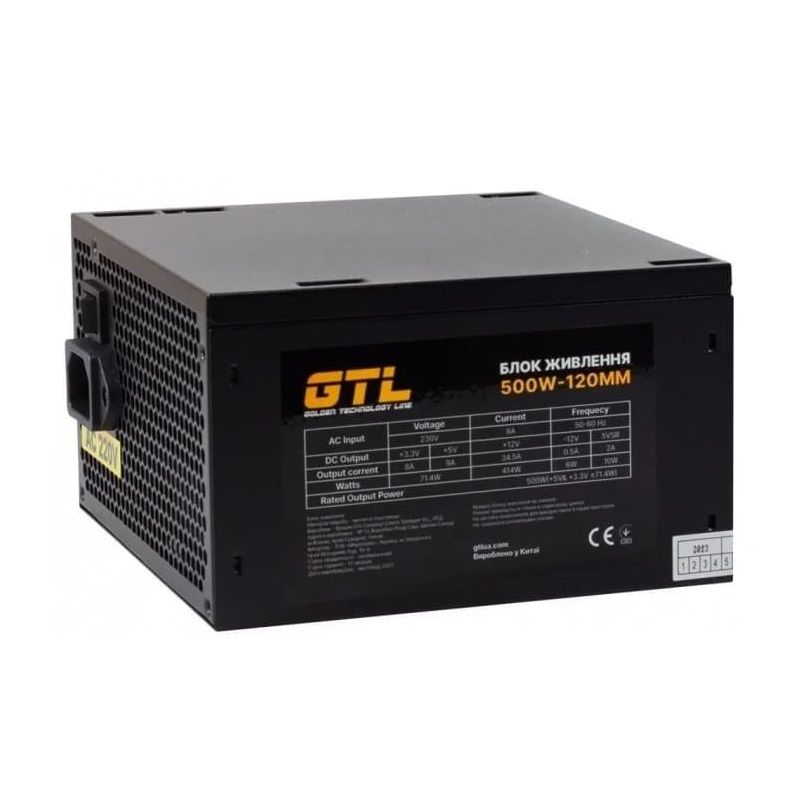 Блок живлення GTL Gaming Star 500W (GTLGS500BK)
