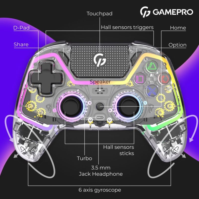 Геймпад GamePro Transparent (GPS13T)