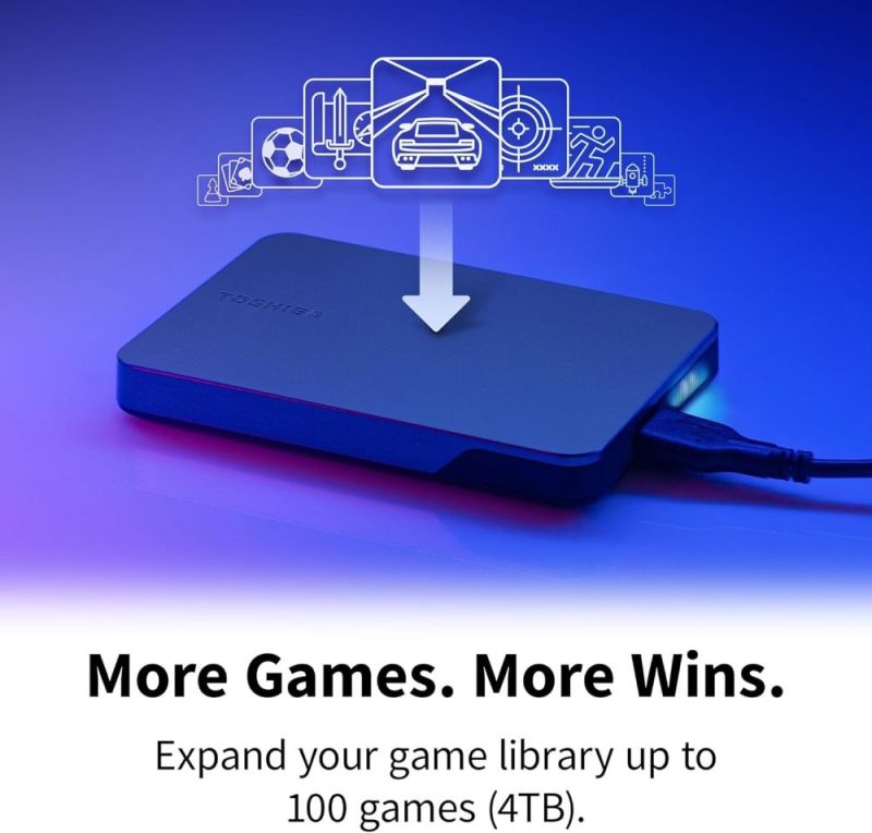 Внешний жесткий диск 2.5" USB 4.0TB Toshiba Canvio Gaming Dark Grey (HDTX240EK3CA)