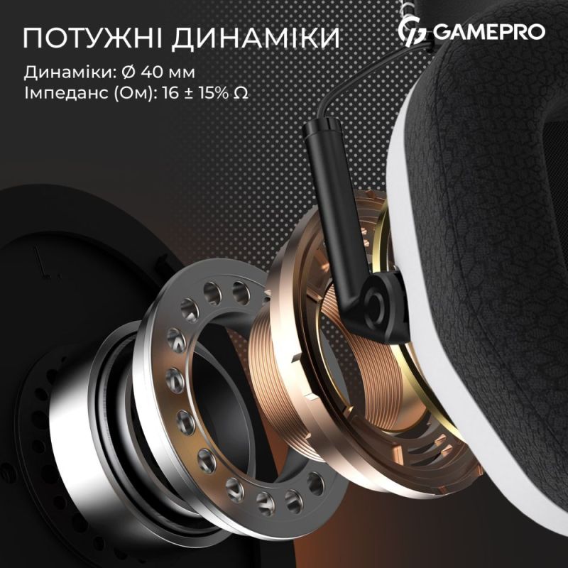 Гарнитура GamePro Genesis Mercury White (HS120W)
