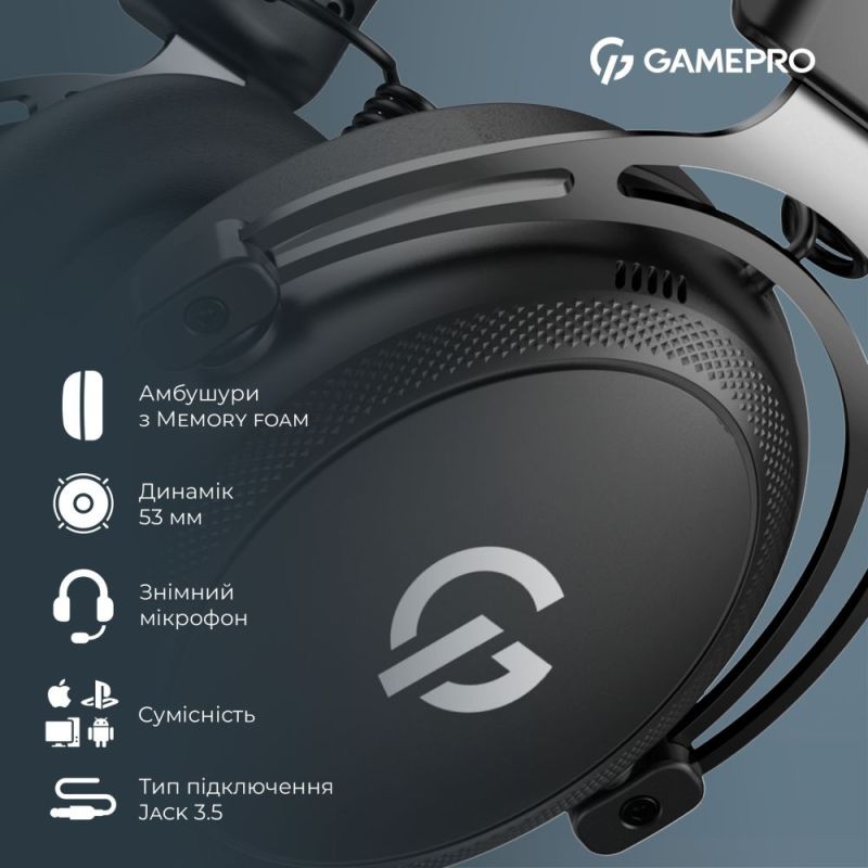 Гарнитура GamePro Asgard Skald Origin Black (HS850B)