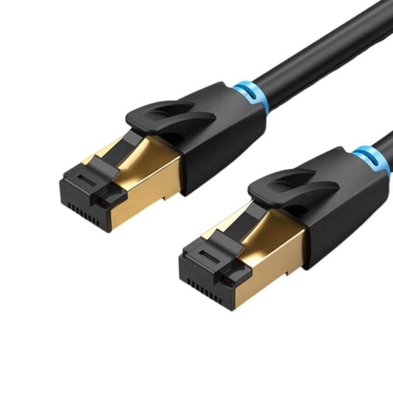 Патч-корд Vention CAT 8 SFTP Ethernet, 1 m, Black (IKABF)