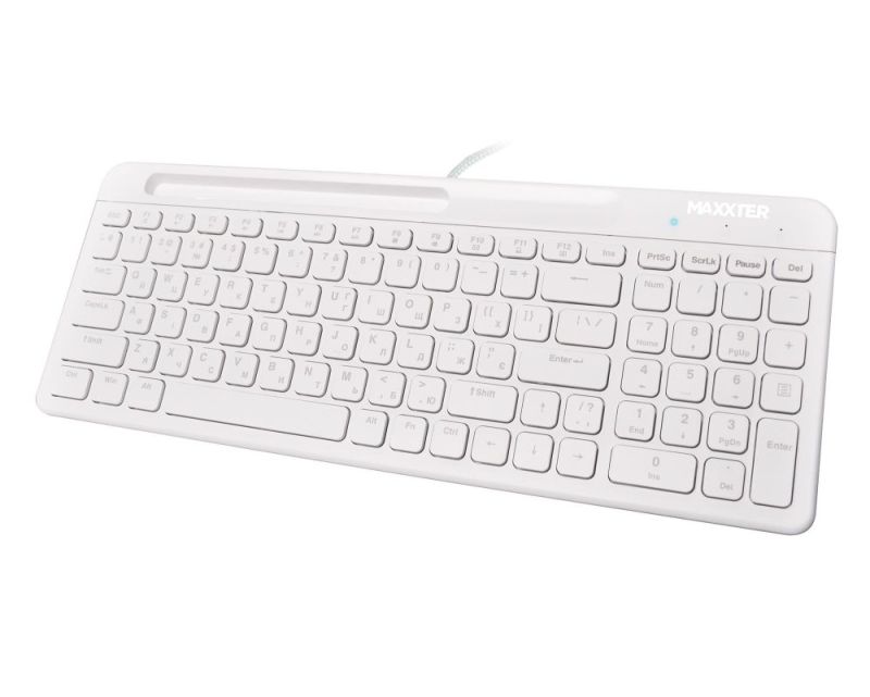 Клавиатура Maxxter White (KB-01W-UA)