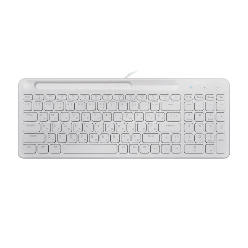 Клавиатура Maxxter White (KB-01W-UA)