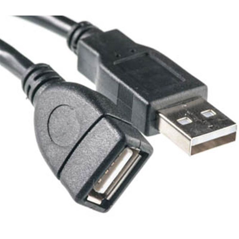 Кабель PowerPlant USB2.0(AF)-USB2.0(AM), 5м, One ferrite, Black (KD00AS1212)