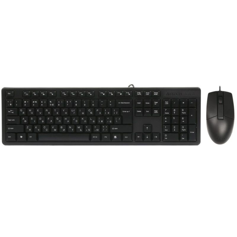 Комплект (клавиатура, мышь) A4-Tech USB (KK-3330 Black)