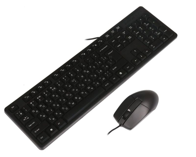 Комплект (клавиатура, мышь) A4-Tech USB (KK-3330 Black)