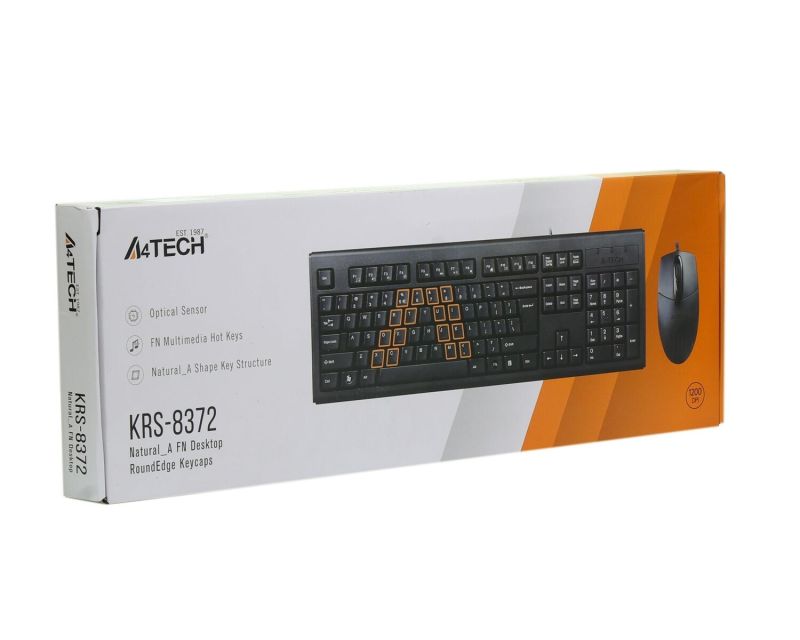 Комплект (клавіатура, миша) A4Tech KR-8372 Black (KR-8372 (Black))