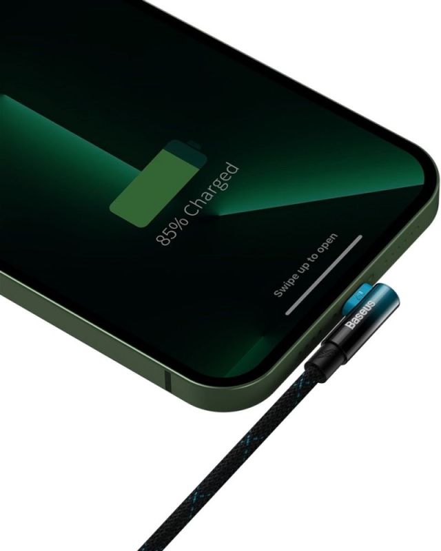 Кабель Baseus MVP 2 USB - Lightning (M/M), 2.4A, 1 м Black/Blue (CAVP000021)