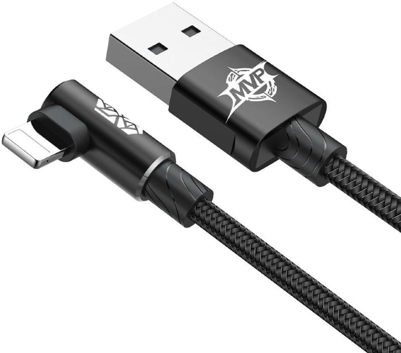 Кабель Baseus MVP USB - Lightning (M/M), 1.5A, 2 м Black (CALMVP-A01)