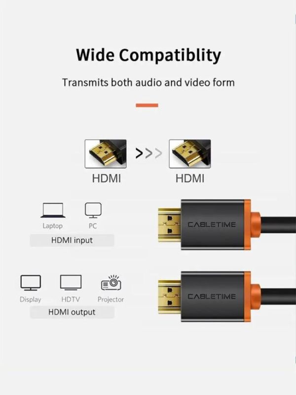 Кабель Cabletime HDMI - HDMI V 2.0 (M/M), 1 м, Black (CH23H)