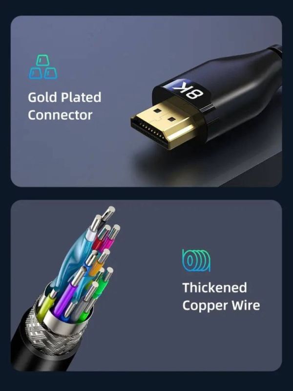 Кабель Cabletime HDMI - HDMI V 2.1 (M/M), 1 м, Black (CH12H)