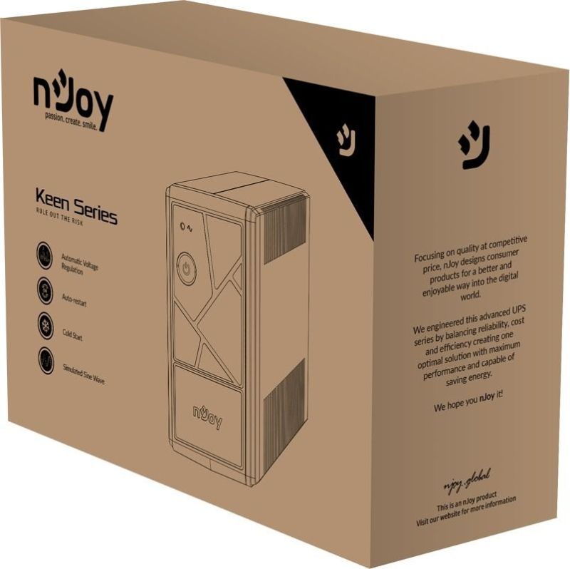 Джерело безперебійного живлення NJOY Keen 800 (UPLI-LI080KU-CG01B) (Keen 800 USB)