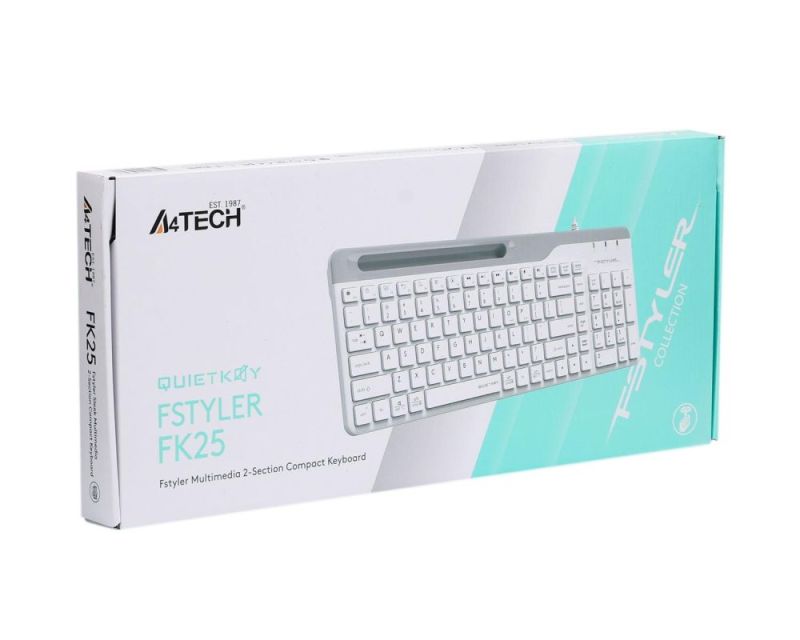 Клавиатура A4Tech Fstyler Ukr FK25 White (FK25 (White))