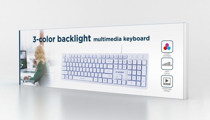 Клавиатура Gembird White (KB-UML3-01-W-UA)