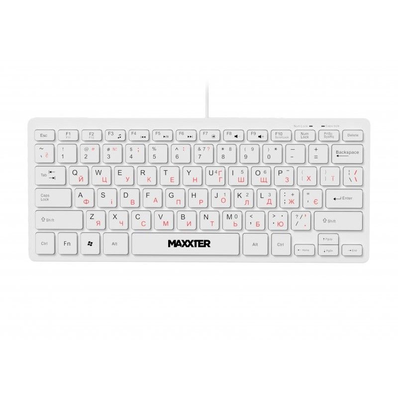 Клавиатура Maxxter White (KBM-C01W-UA)