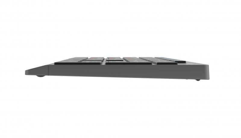 Клавиатура беспроводная Maxxter Gray-Black (KBW-01G-UA)