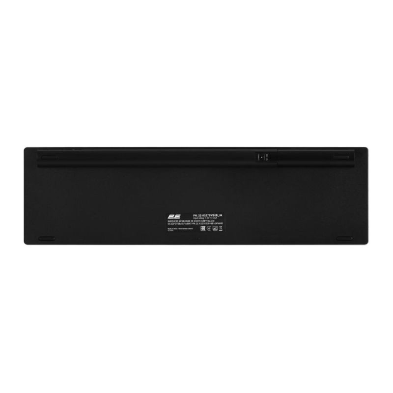 Клавіатура бездротова 2E KS270 WL/BT EN/UKR Grey/Black (2E-KS270WBGR_UA)