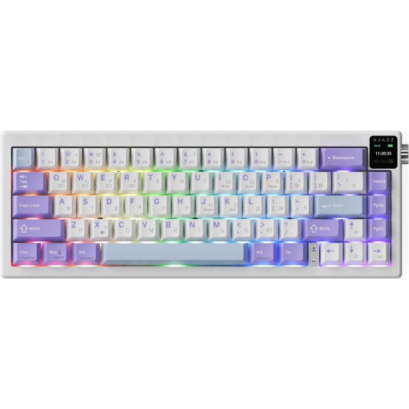 Клавіатура бездротова Ajazz AK650 Flying Fish Switch Purple (AK650-FF-PWB)