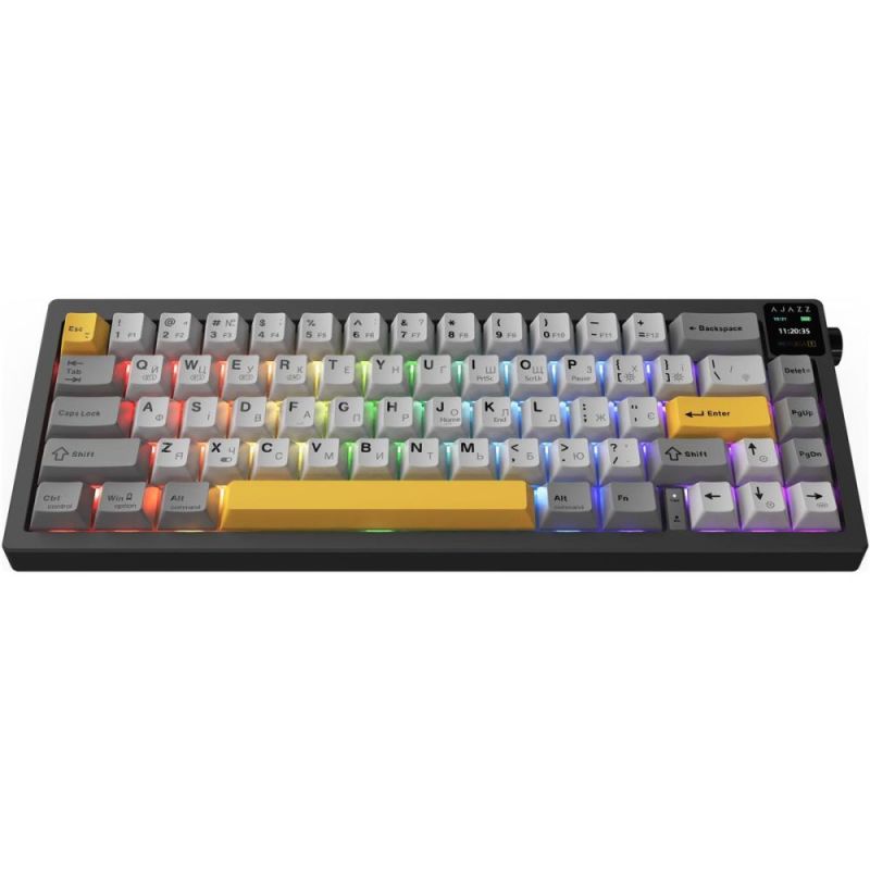 Клавіатура бездротова Ajazz AK650 Flying Fish Switch Black (AK650-FF-BGY)