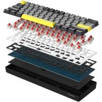 Клавиатура беспроводная GamePro Outemu Red Switch Hot-Swap RGB Black  (MK130G Pro)