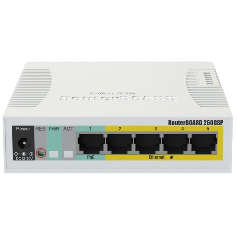 Коммутатор MikroTik (RB260GSP) (CSS106-1G-4P-1S)