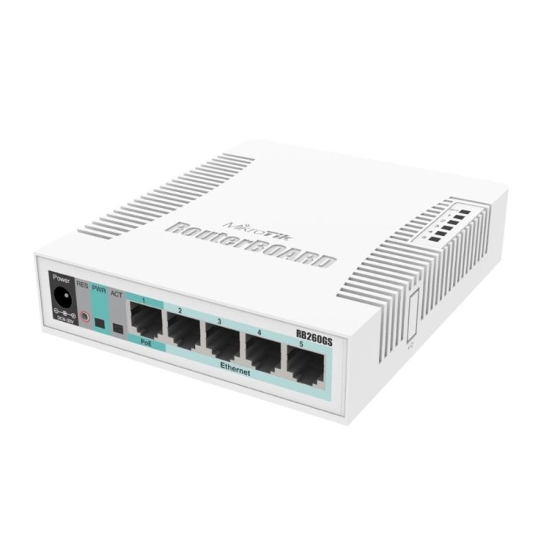 Коммутатор MikroTik (RB260GS)  (CSS106-5G-1S)
