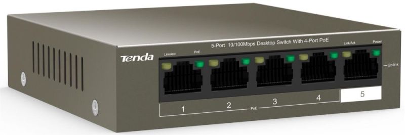 Комутатор Tenda (TEF1105P-4-63W)