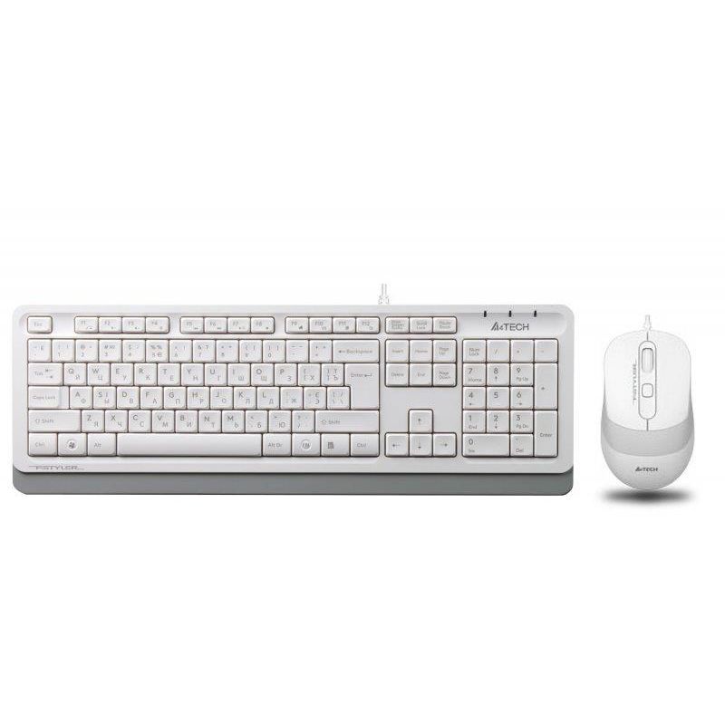 Комплект (клавіатура, миша) A4Tech F1010 White (F1010 (White))