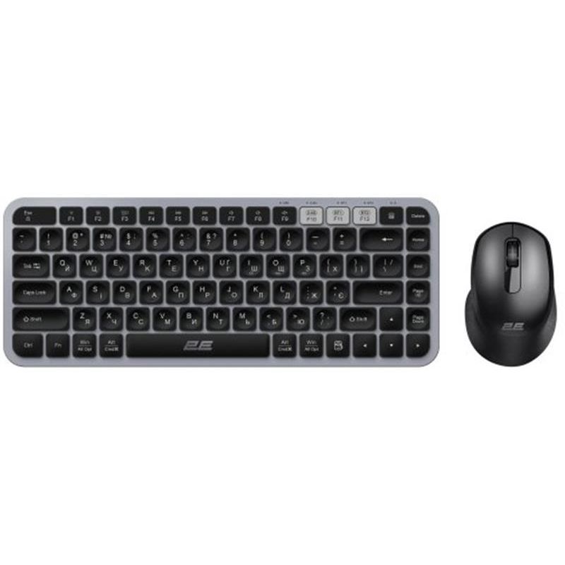 Комплект (клавіатура, миша) бездротовий 2E MK430 Grey/Black (2E-MK430WBGR_UA)