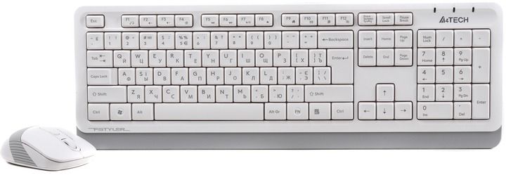 Комплект (клавиатура, мышь) беспроводной A4Tech Fstyler FG1010 White (FG1010 (White))