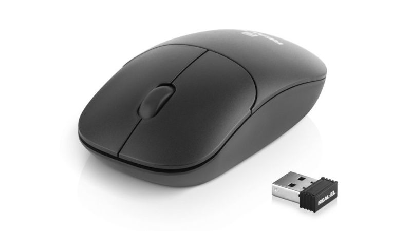 Комплект (клавіатура, миша) бездротовий REAL-EL Kit 551W Black (EL123100048)