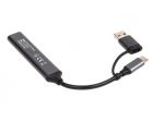 Концентратор USB Type-C/USB Maxxter 1xUSB-A 3.0, 2xUSB-A 2.0, 1xUSB-C Gray (HU3C-4P1CN-01)