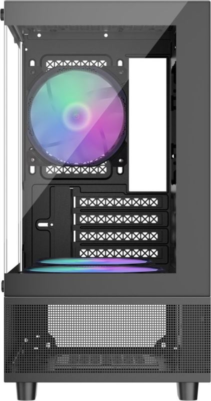 Корпус 1stPlayer Black без БП (Mi2-A-BK-2F7R-1F7)