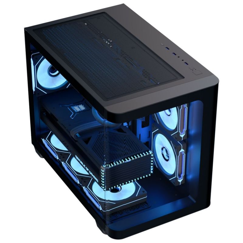 Корпус AeroCool P300C-G-BK-v1 Black без БЖ (ACCS-PN02033.11)